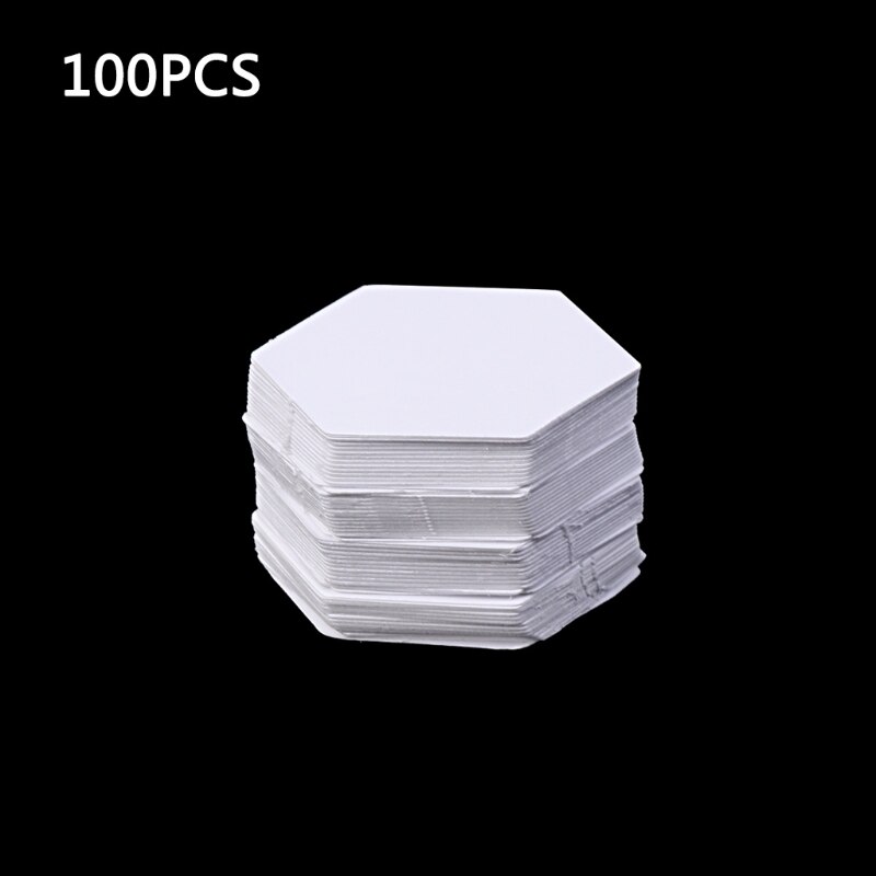 100Pcs Hexagon Sjablonen Voor Patchwork Papier Quilten Naaien Craft Diy Zes Maten: 12mm