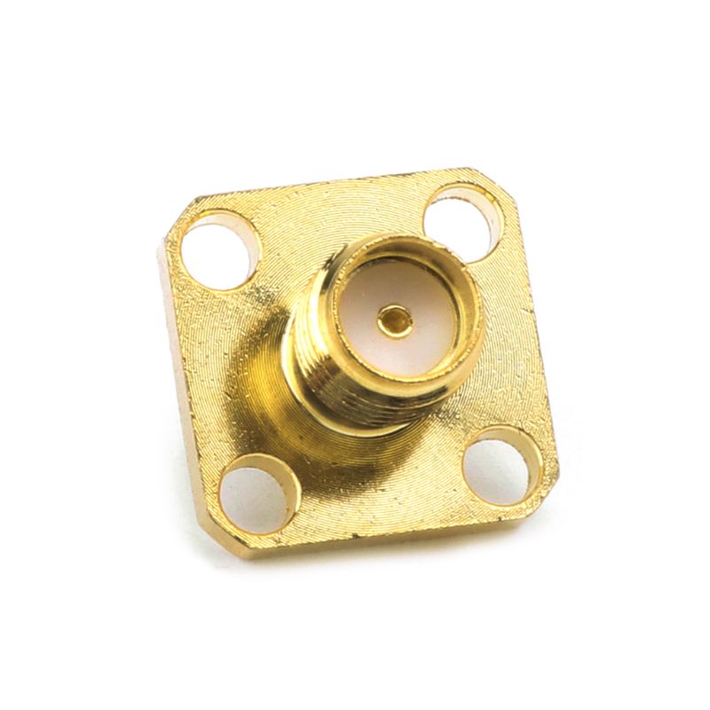 10Pcs Sma Female Chassis Panel Mount 4 Gat Post Terminal Rf Connector Coaxiale Adapter 5Mm