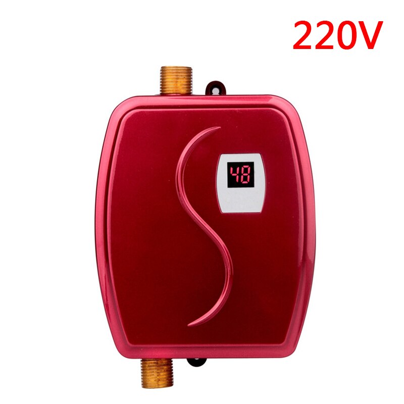 Dmwd 220V 3800W Mini Instant Elektrische Boiler Keuken Badkamer Snel Thermostaat Verwarming Doorstromers: Red 220V