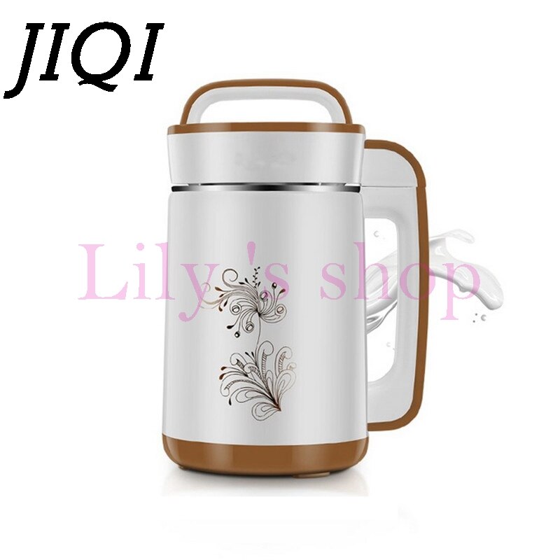 JIQI electric Soymilk machine household Soyabean Milk Maker Stainless Steel automatic heating soy beans Milk juicer blender 1.5L