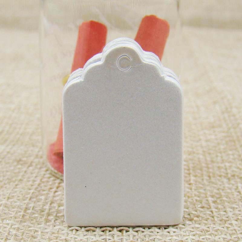 100 stuks witte bruine kraftpapieren dozen, tassen, labels, hangtags, snoep, dragees, bruiloft, babyshower, papieren kaarten, handgemaakte papieren labels