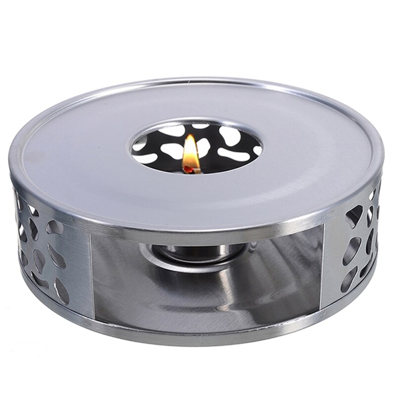 Portable Warmer Tea Holder Durable Stainless Steel Coffee Candle Warmer Tea Light Holder Trivets Coffee Warmer Heating Base Teap