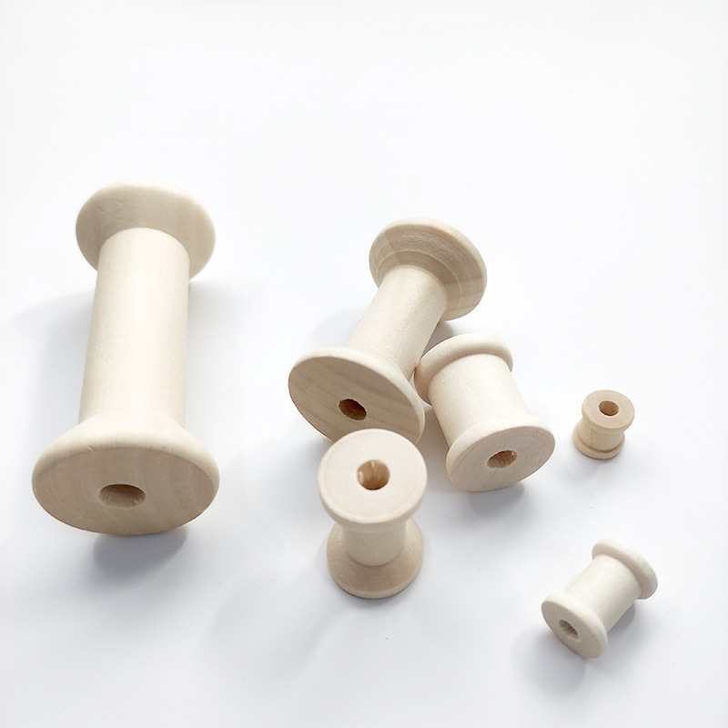 5/10pcs Wooden Bobbins Empty Thread Spools For Twine Wire Ribbons Reel Spool Sewing Accessories Tools DIY Wood Crafts