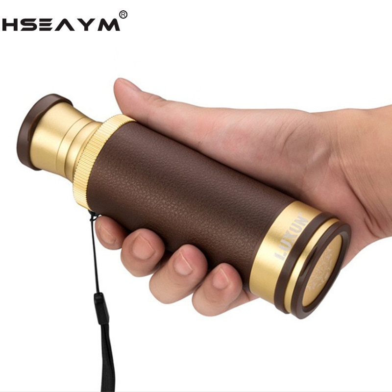 HSEAYM 25X50 Pirate Telescope Monocular BAK4 Portable Low Light Level Night Vision Aluminum Alloy HD Broadband Green Film