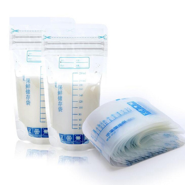 30 stks 250 ml Melk Vriezer Zakken Moeder Melk Babyvoeding Opslag Moedermelk Opbergtas BPA Gratis Baby Veilig feeding Tassen Voeden