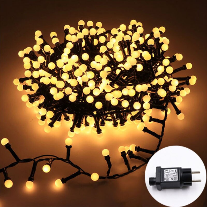 5M 10M Fairy Guirlande Led Ball String Lights Waterdichte 8 Modi Power Voor Kerstboom Wedding Thuis Indoor decoratie