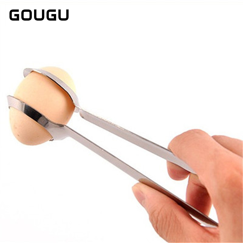 Gougu rustfrit stål æggetang æggeclips køkkenredskaber til madlavning gadgets