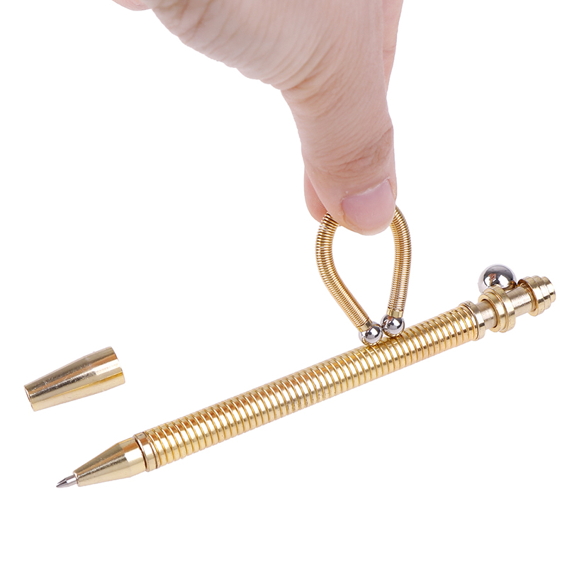 Creatieve Anti-Stress Magnetische Pen Stress Verlichten Speelgoed Metalen Lente Pen Spinner Speelgoed