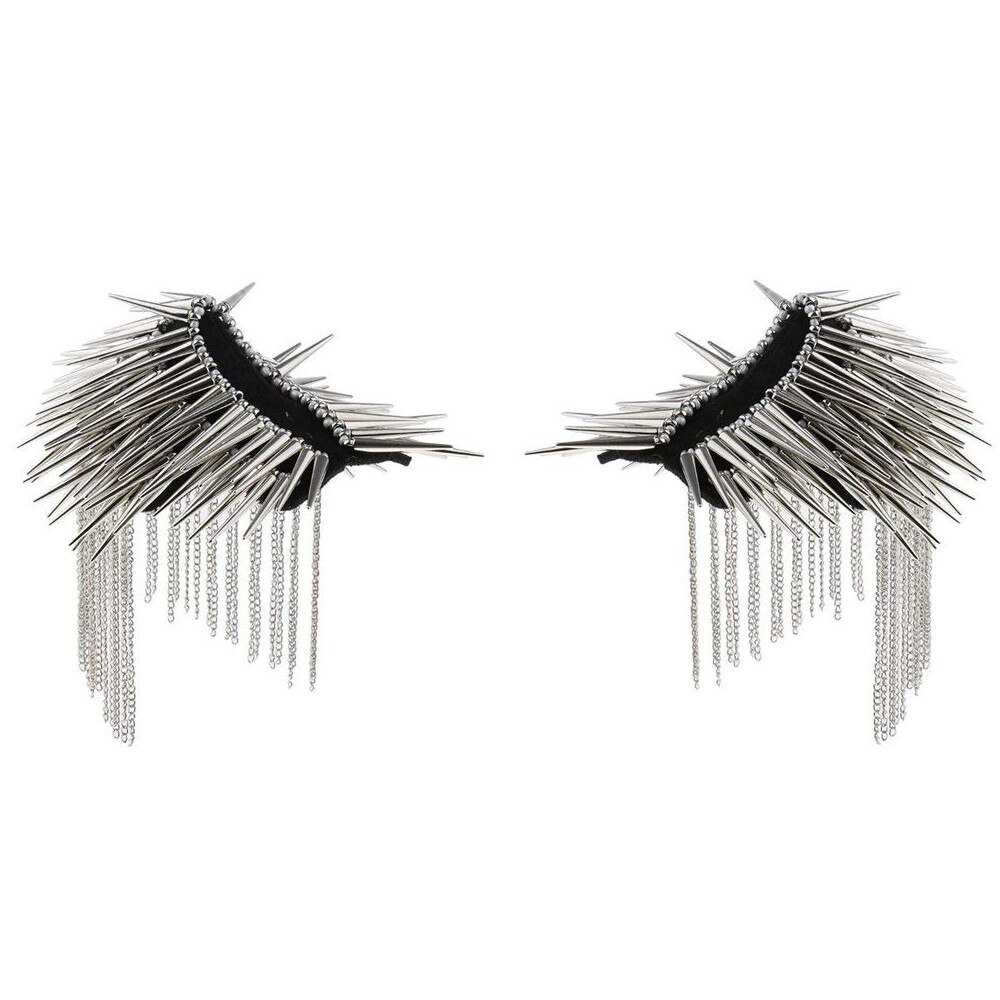 Épaulette en cristal strass, Punk Rivet glands épaule bras Badge broche