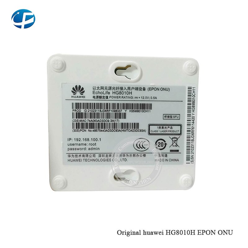 Hw HG8010H Terminal Epon 1GE Onu Ont With1 Poort Epon Toepassing Op Ftth-Modus, Geen Doos, Geen Adapter