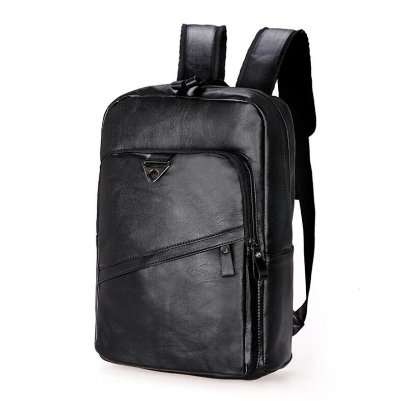 Mochila GRANDE para hombre, Mochila de cuero, bolsos funcionales para hombre, mochilas impermeables para hombres, bolsas escolares de gran capacidad para hombres: Black