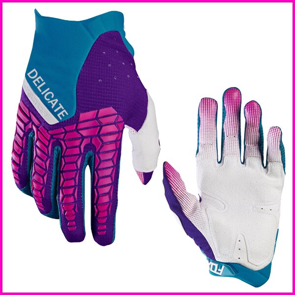 Delicate Fox Scooter MTB Bike Mountain Bicycle Glove MX Pawtector Motorcycle Black Gloves: Purple  / L