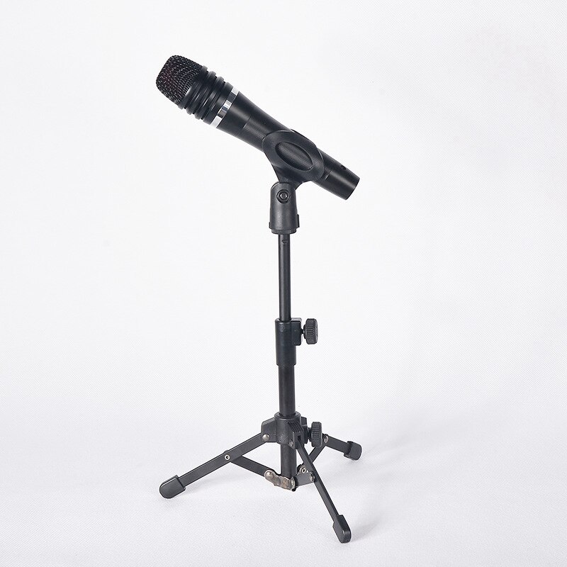 Mini Tabletop Tripod Microphone Mic Stand Holder with Threaded for Meetings Lectures Speaking and Ect