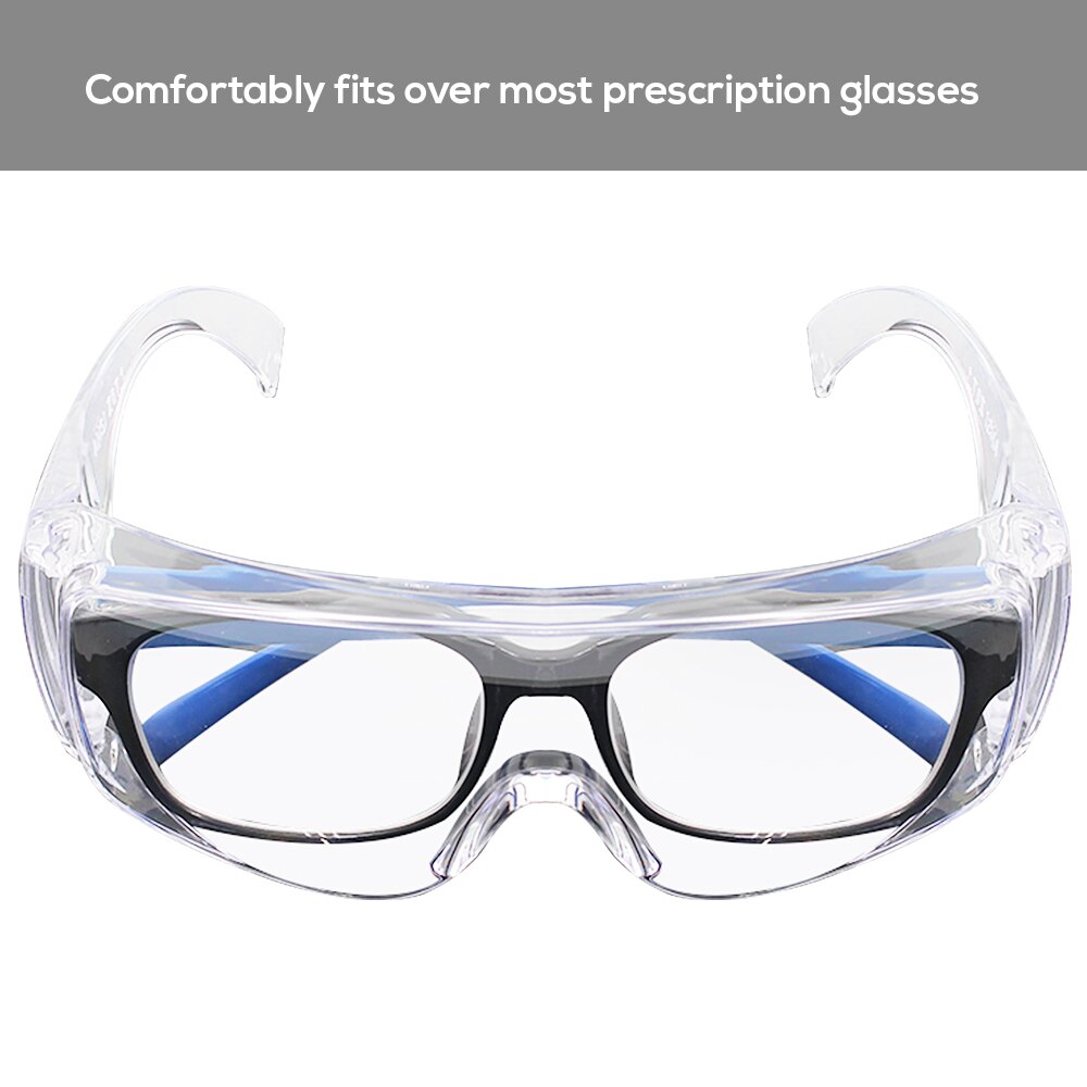 Adults Safety Glasses Personal Protective Eyewear with Clear Anti Fog Scratch Resistant Lenses Use PC Prescription Glasses