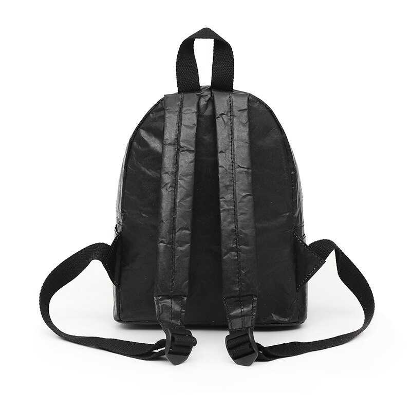 Mochila plegable para hombre y mujer, bolso de hombro, impermeable, con cremallera, papel Kraft, resistente a FA $1