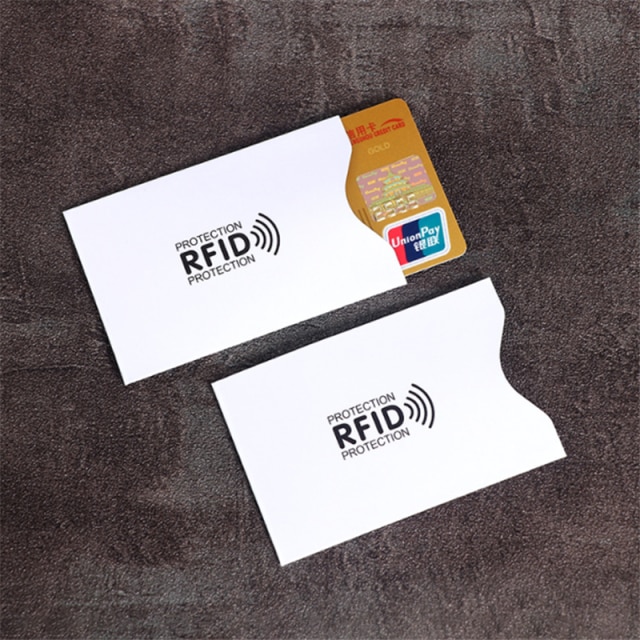 Protection antivol RFID pour cartes de crédit, Protection contre le blocage des manches du porte-cartes, étui en peau, étui pour cartes bancaires, 5 pièces: G