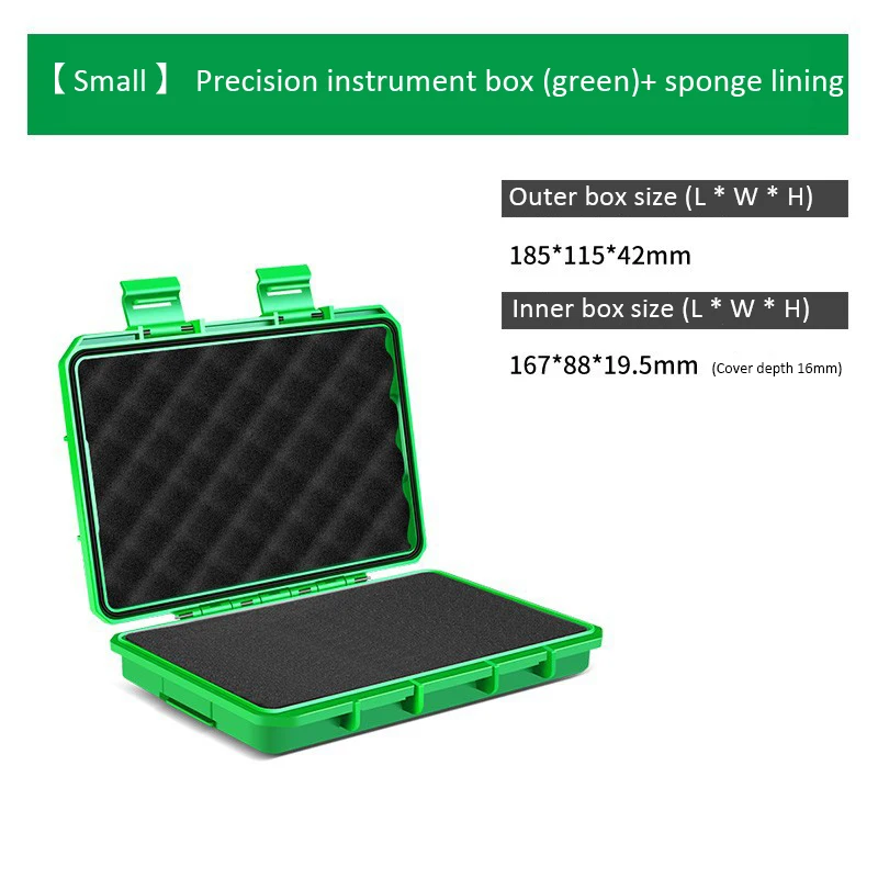 1PC waterdichte opbergkoffer draagbare hardware gereedschapskist met spons verzegeld schokbestendig veiligheid bescherm apparatuur doos gereedschap organisator: Geel & Zwart