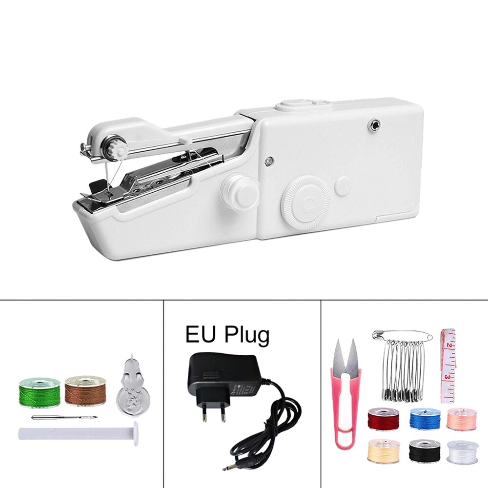 Portable mini manual sewing machine, household hand-held sewing machine, electric cross stitch kit for R sewing: Set 4