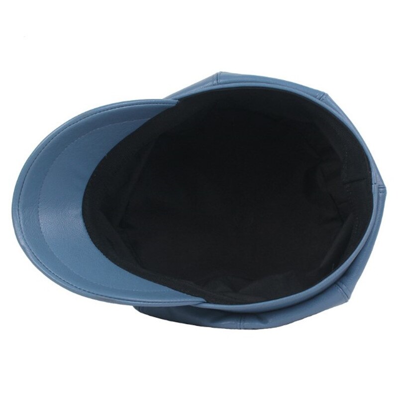 SILOQIN Lady Brands Cap Autumn Winter Women's Hats PU Faux Leather Newsboy Caps Snapback Hat Female Student Hat