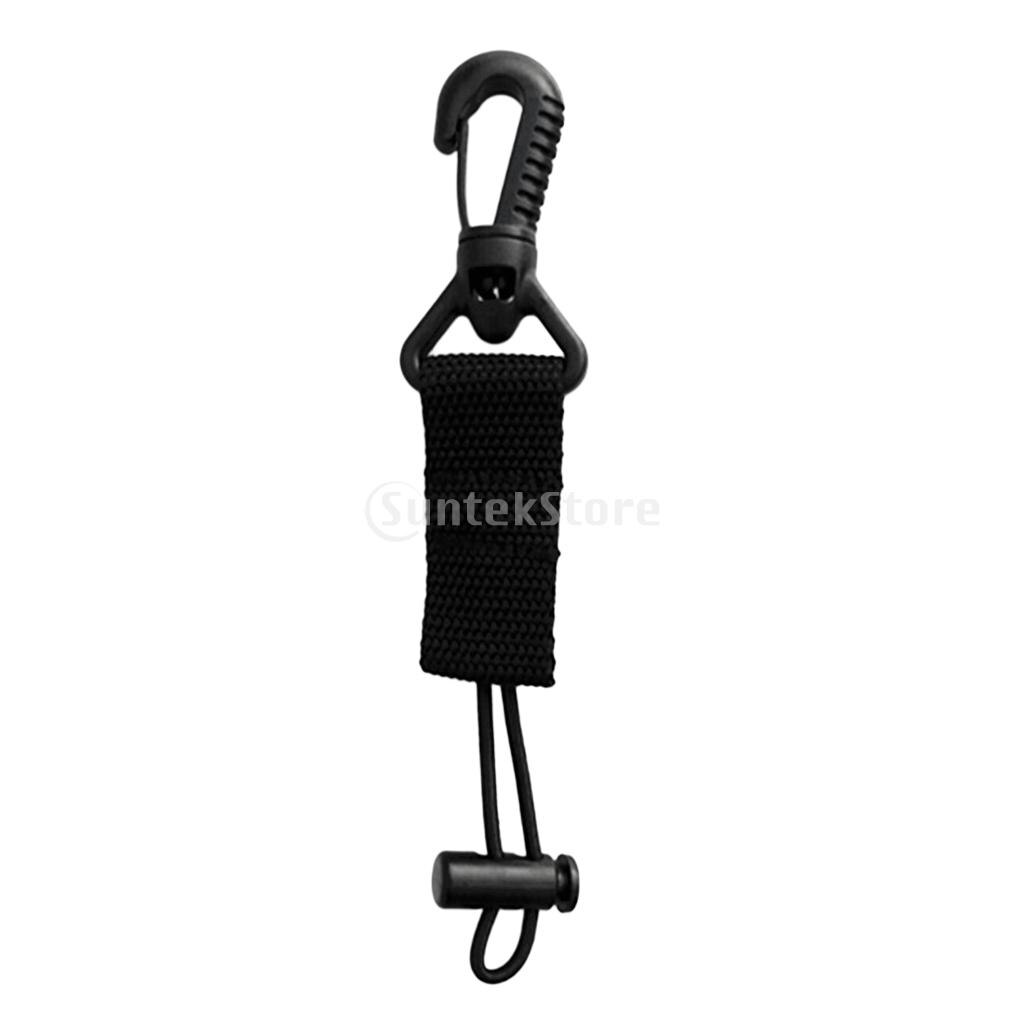 Universal mundstykke holder regulator blæksprutte holder klip lanyard dykning snorkel udstyr tilbehør tilbehør: Sort
