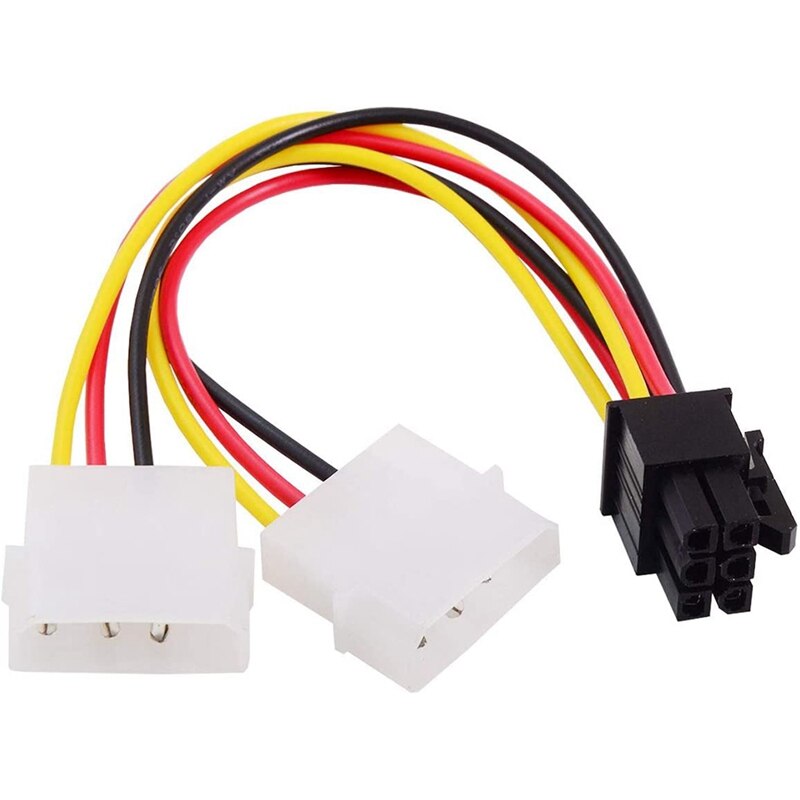 10Pcs Molex 4 Pin Pci-E Pci Expess 6 Pin Power Adapter Kabel Connector Voeding Voor Video Kaarten