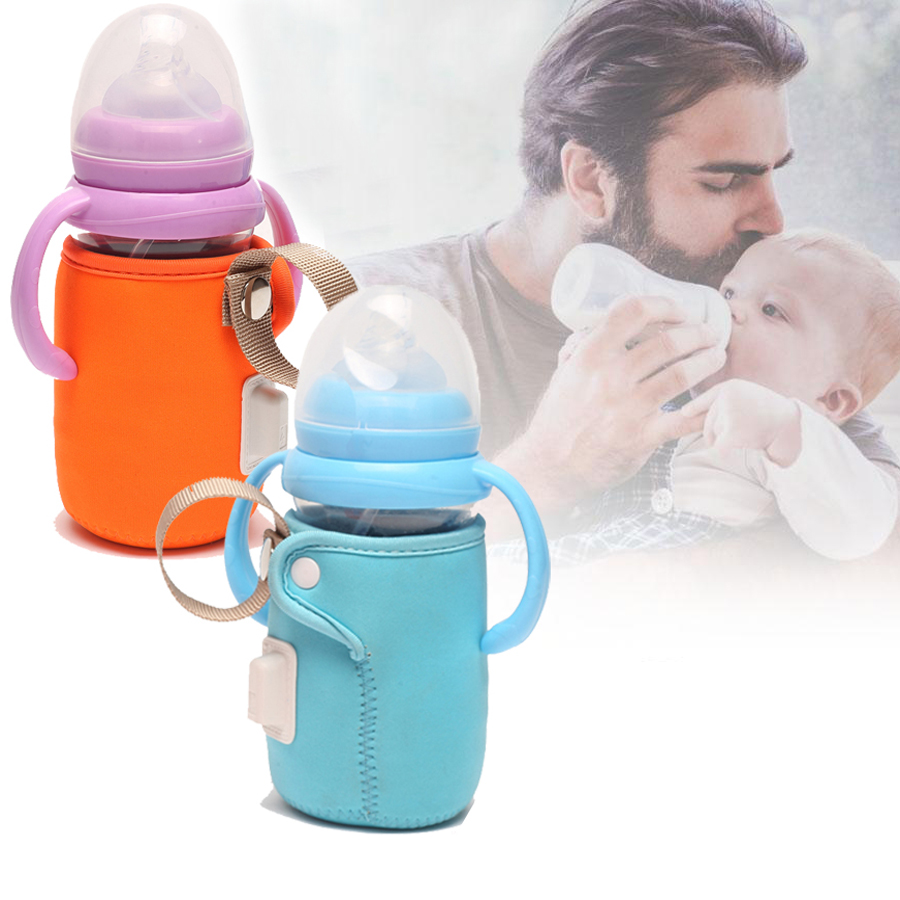 Usb Flessenwarmer Portable Reizen Melk Warmer Baby Zuigfles Water Warmer Cover Isolatie Thermostaat Voedsel Heater