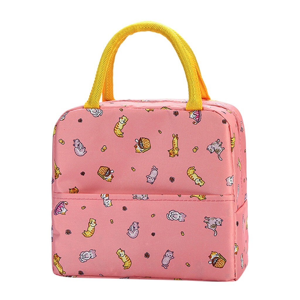 Simple Style Large Capacity Waterproof Oxford Lunch Bag Outdoor Picnic Bag high capacity Oxford humanized Lunch package: C