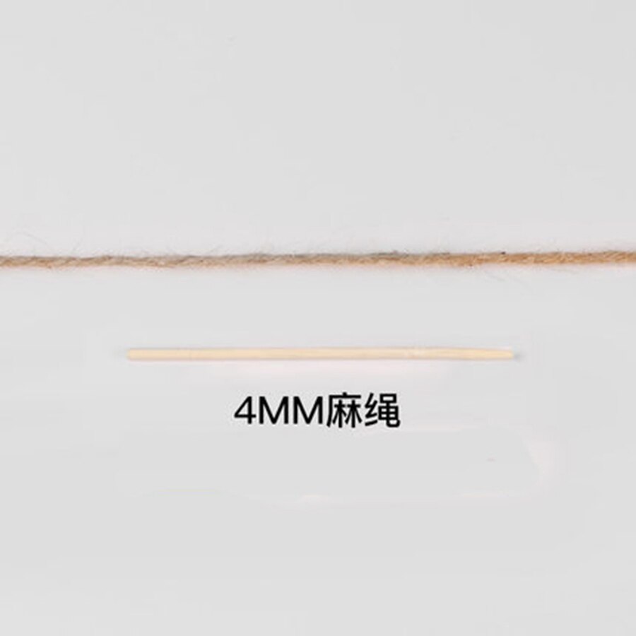 10M 50M 200M 400M Hennep Jute Cord Diy/Decoratieve Handgemaakte Twisted Touw Accessoire Voor Papier crafting Verpakking Doos Lijn: 4mm 50m