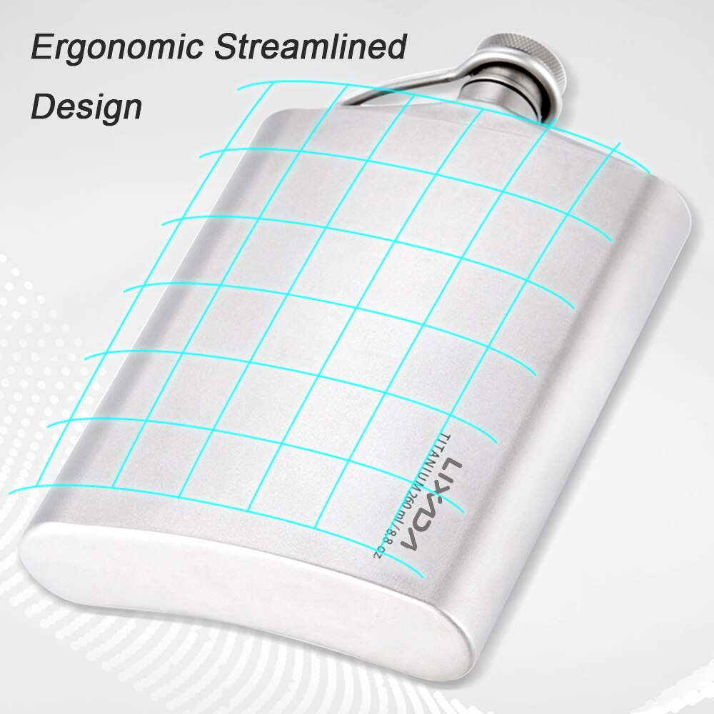 260Ml/200Ml Lekvrij Titanium Fles Alcohol Whisky Wijn Fles Water Fles Voor Outdoor Camping Wandelen Reizen Picknick toerisme