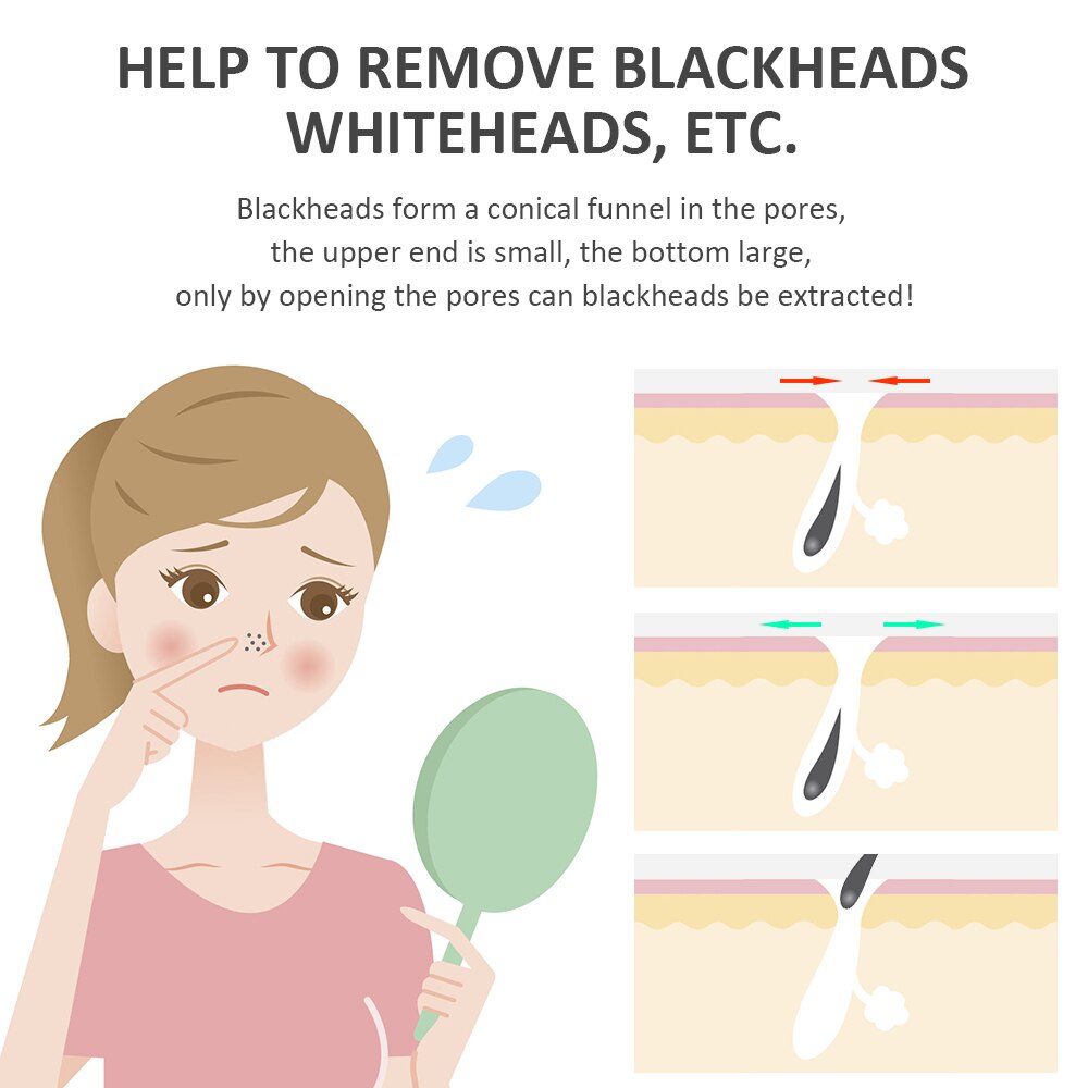 Heated Skin Scrubber Face Spatula Blackhead Remover Pore Cleaner Facial Lifting Tool Comedones Extractor for Deep Cleansing