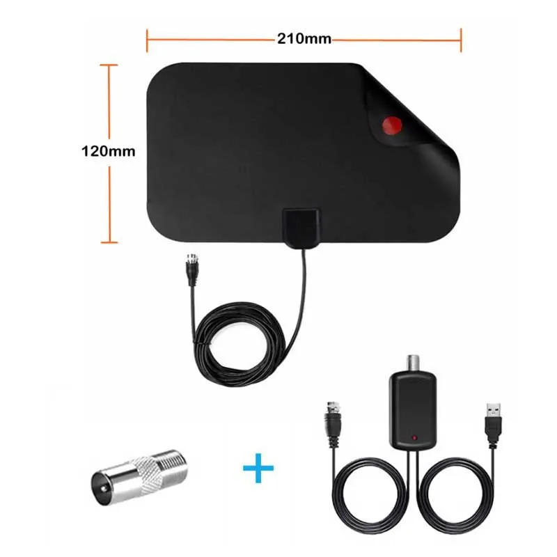 Indoor Digital TV Antenna Signal Amplifier ATSC DTMB Reception Film Antenna High Sensitivity Clear Picture