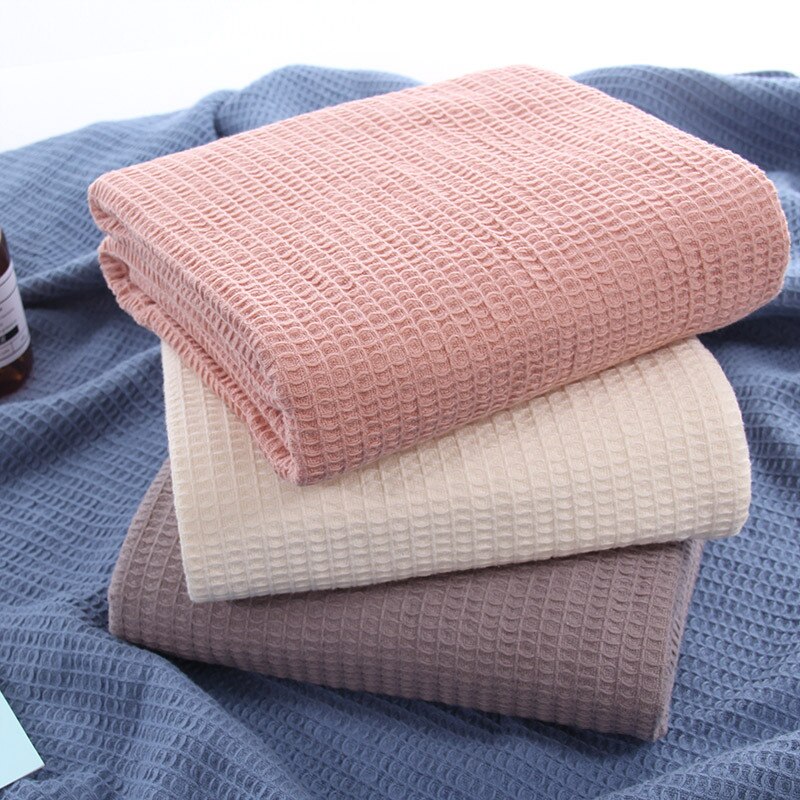 Japan Katoen Wafel Plaid Zomer Deken Voor Slaapbank Handdoek Quilt Vrouwen Wrap Deken Dutje Dekens Gooi Deken Voor Auto kantoor