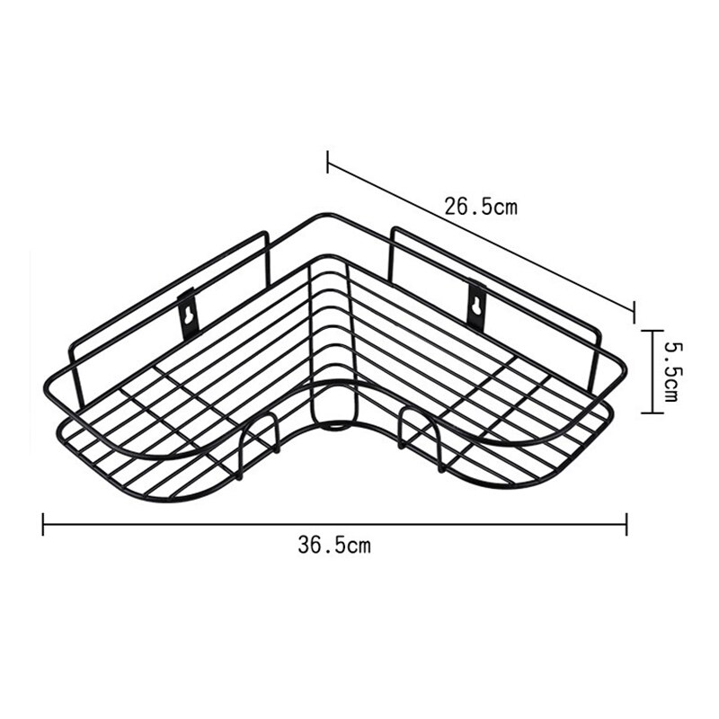 Estante de hierro para baño, soporte de pared para almacenamiento de champú, sin perforaciones, para cocina y ducha