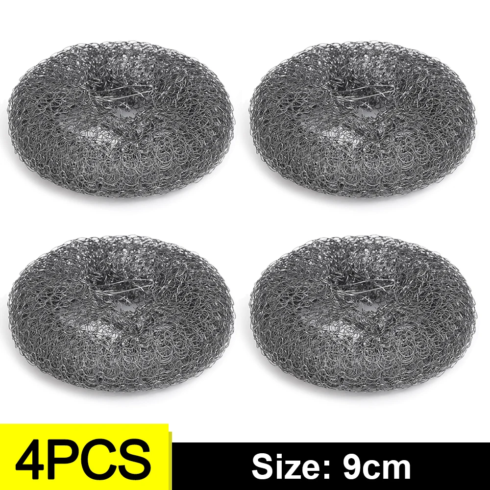 6-1Pcs Kitchen Stainless Steel Washing Brush Metal Sponge Scrubber With Handle For Dishes Pots Pans Grills Sink Cleaning Tools: MULTI