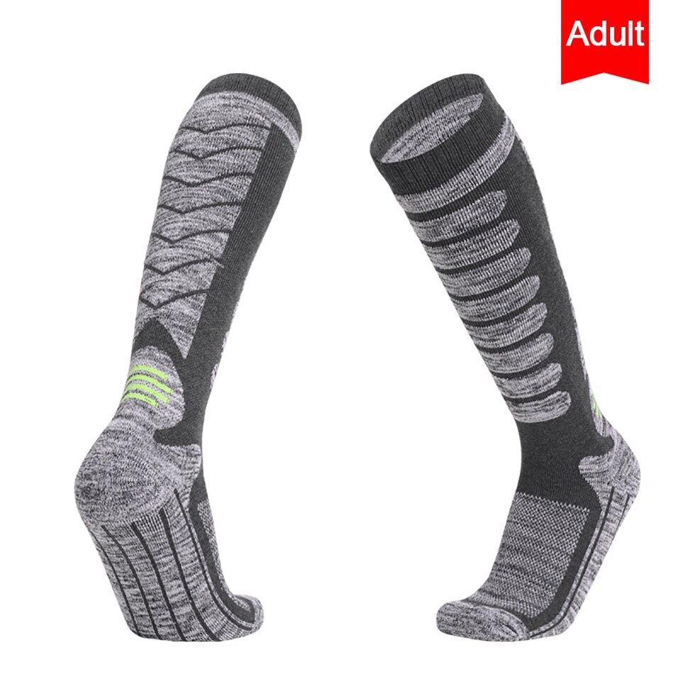 GOBYGO – chaussettes tubes longs pour Sports de plein air, chaussettes épaisses, qui gardent la chaleur, bas de serviette confortable, résistant à l&#39;usure, absorbe la sueur, unisexe: 02 / M(35-39)