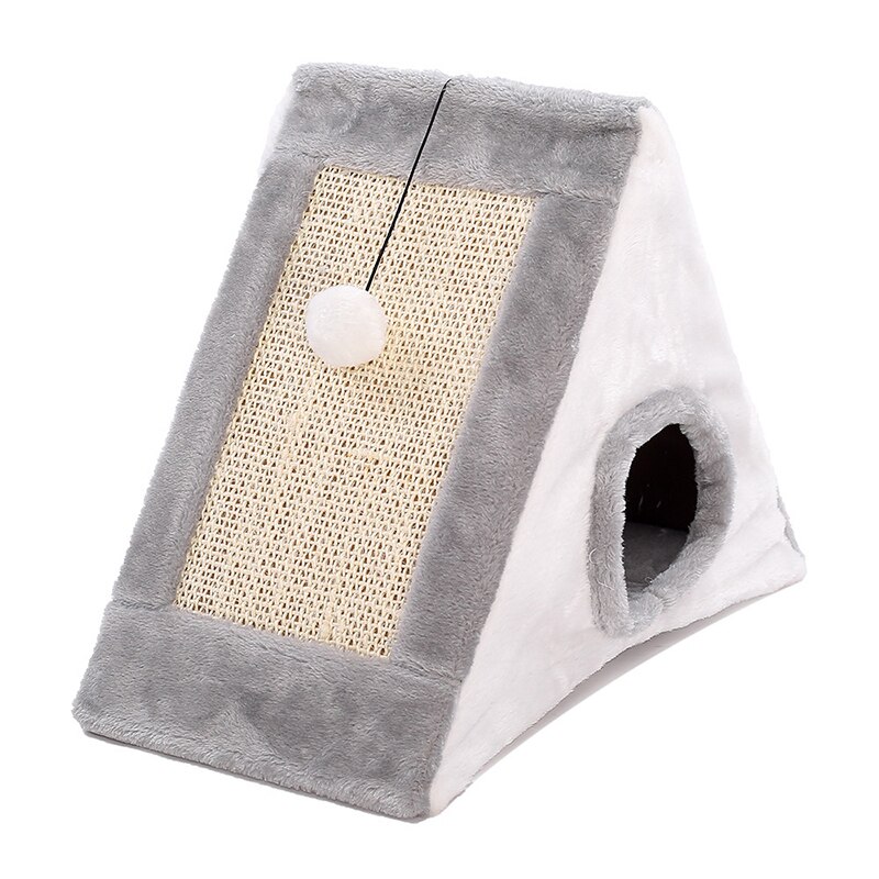 Gato casa del árbol gato Marco de rascador para gatos gato de escalada de Gato juguete gatito gato casa: Gray and White / S