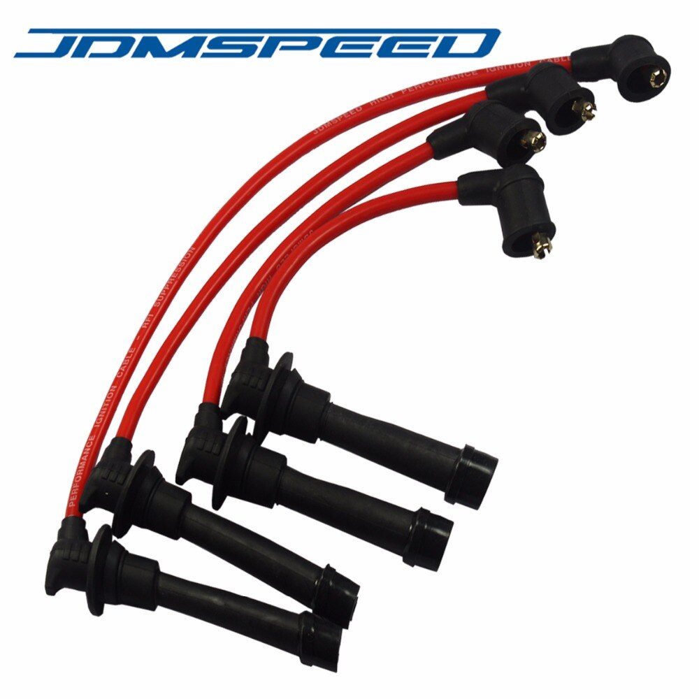 Jeu de fils bougies d'allumage | Rouge JDMSPEED, pour Mazda Miata, 1,6l 1,8l 1990-2000
