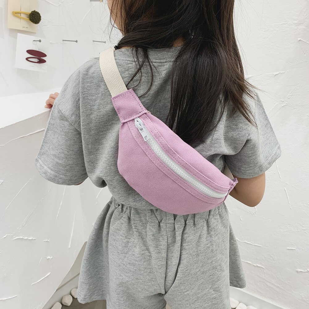 Casual Canvas Chest Bags Waist Solid Messenger Packs Daily Children Fanny Bum Purse Chest Waist Girl Cute Leisure Chest Bags