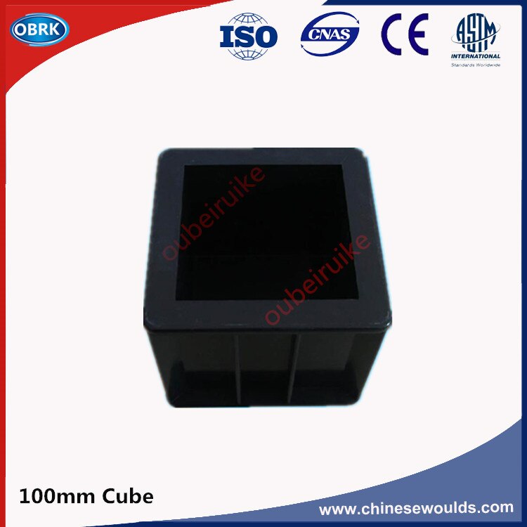 Plastic Concrete Single 100x100x100mm Cube Testing Molds Concrete Single 100mm Cube Box Test Case