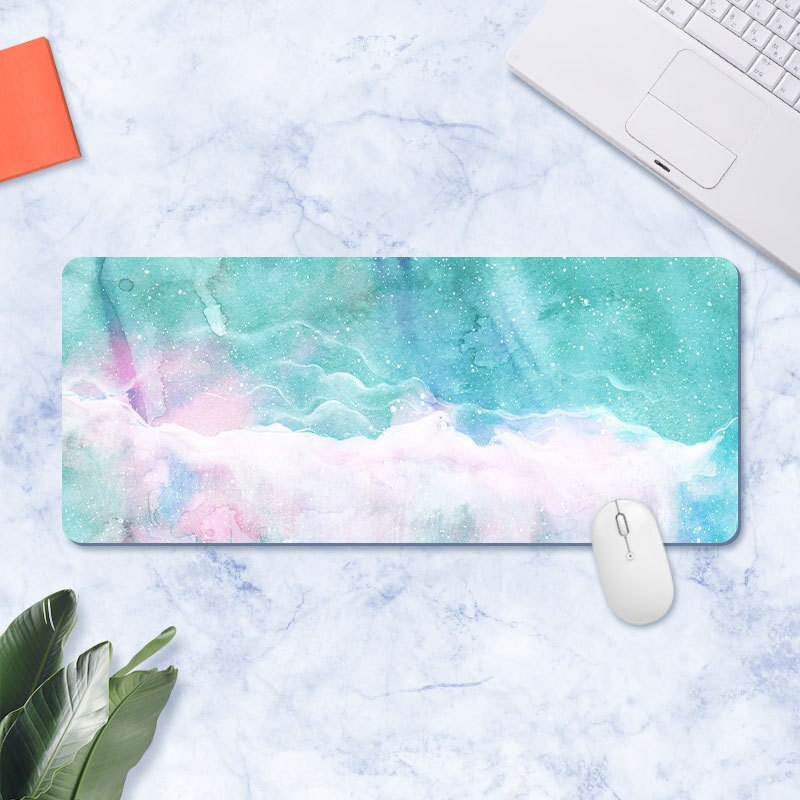 Grand tapis de bureau en marbre tapis de souris Gamer kawaii tapis de bureau clavier d'ordinateur Table décoration couverture tapis souris tapis de souris: 7