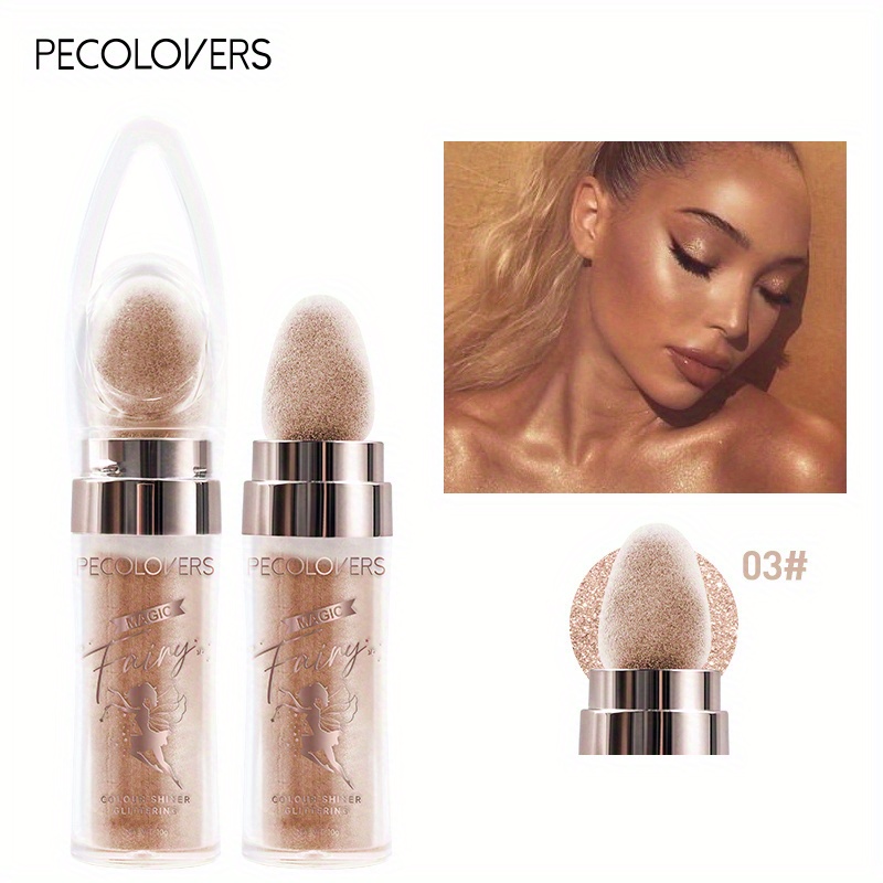 Fairy Powder Highlighter Stick, Shimmer Contour Blush Powder Contour Shading Glitter, Contour Brightening Makeup Highlighter: Chocolate