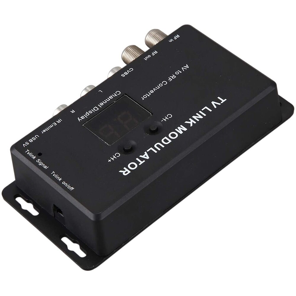 TM70 AV To RF Receiver UHF Home Electronic Infrared Return TV Link Modulator Adjustable Audio Video Plastic Mini