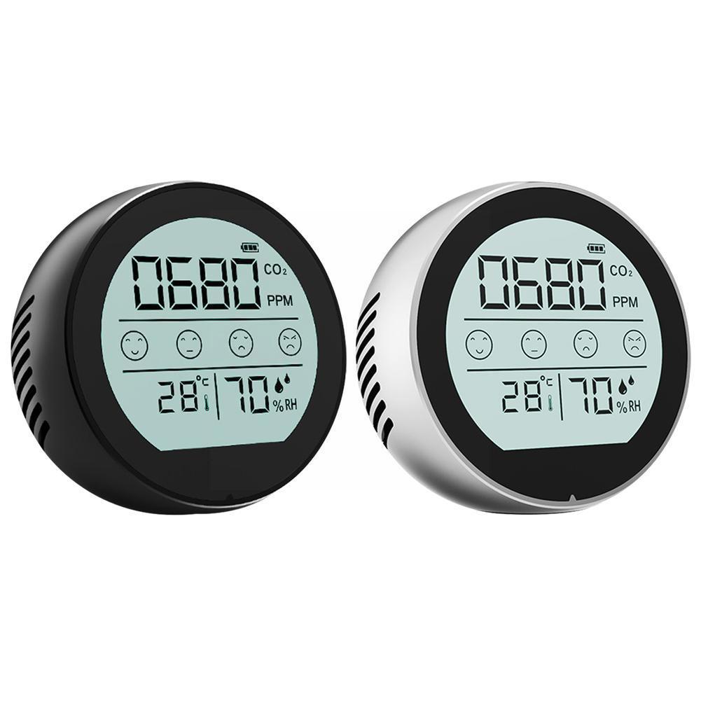 Infrared Co2 Thermometer Hygrometer For Home 3 In 1 Temperature Humidity Air Carbon Dioxide Sensor Monitor A2u4