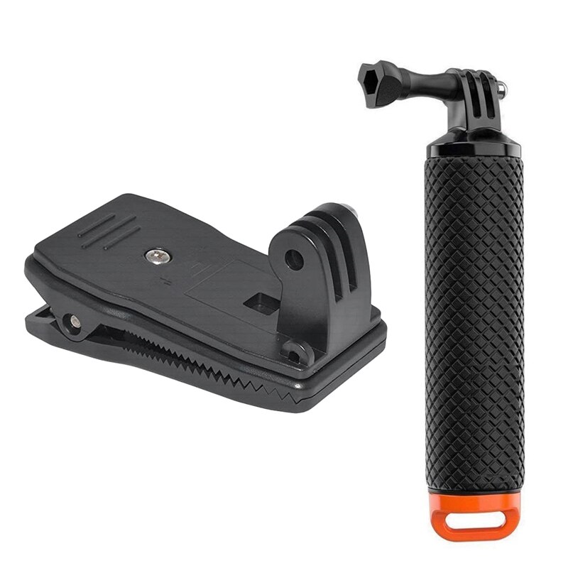 1Pcs Waterdichte Handheld Onderwater Sport Selfie Stick Monopod Pole & 1Pcs Rugzak Clip Handheld Stand Uitbreiding Bracket Mount