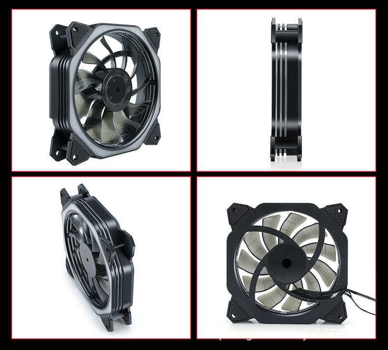 EastVita PC Fan 12V 12cm Cooling Cooler Fan With LED Light for Computer Silent Gaming Case