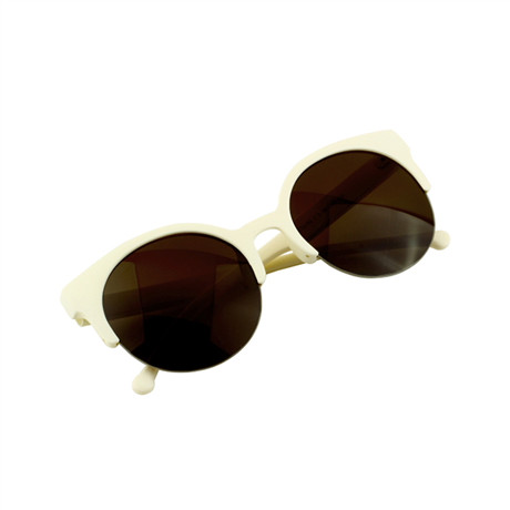 VESTEY Brand Cat Eye Sunglasses Women Classic half Frame Eyewear Black Lens Sun Glasses UV400 Gafas De: Burgundy
