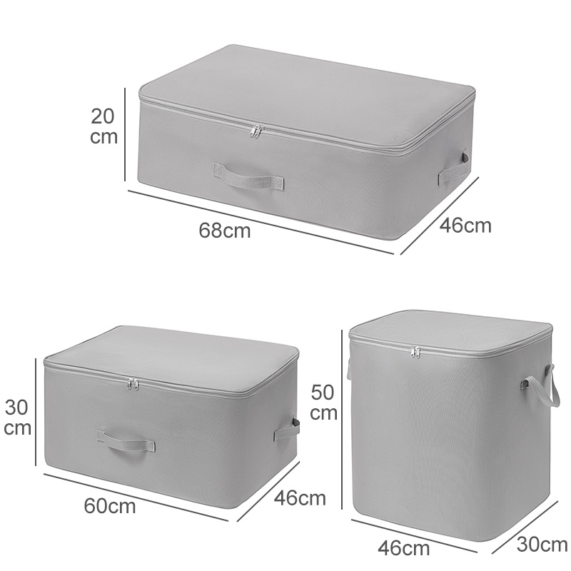 Oxford cloth Clothes Quilt Storage Bag 62L 82L Folding Wardrobe Organizer for Clothing Pillow Blanket Washable Clothes Organizer