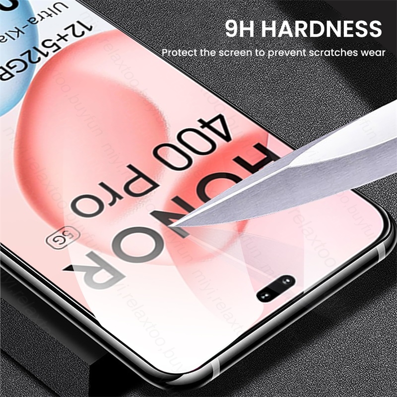Protector de pantalla de vidrio templado curvo 6 en 1 9D para Honor 400 Pro 5G, cristal Protector de cámara en Honor400Pro Honor400 Honer 400