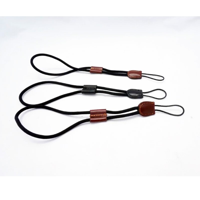 universell luksus skinn armbånd kamera håndledd stropp pakke til dslr svart kaffe