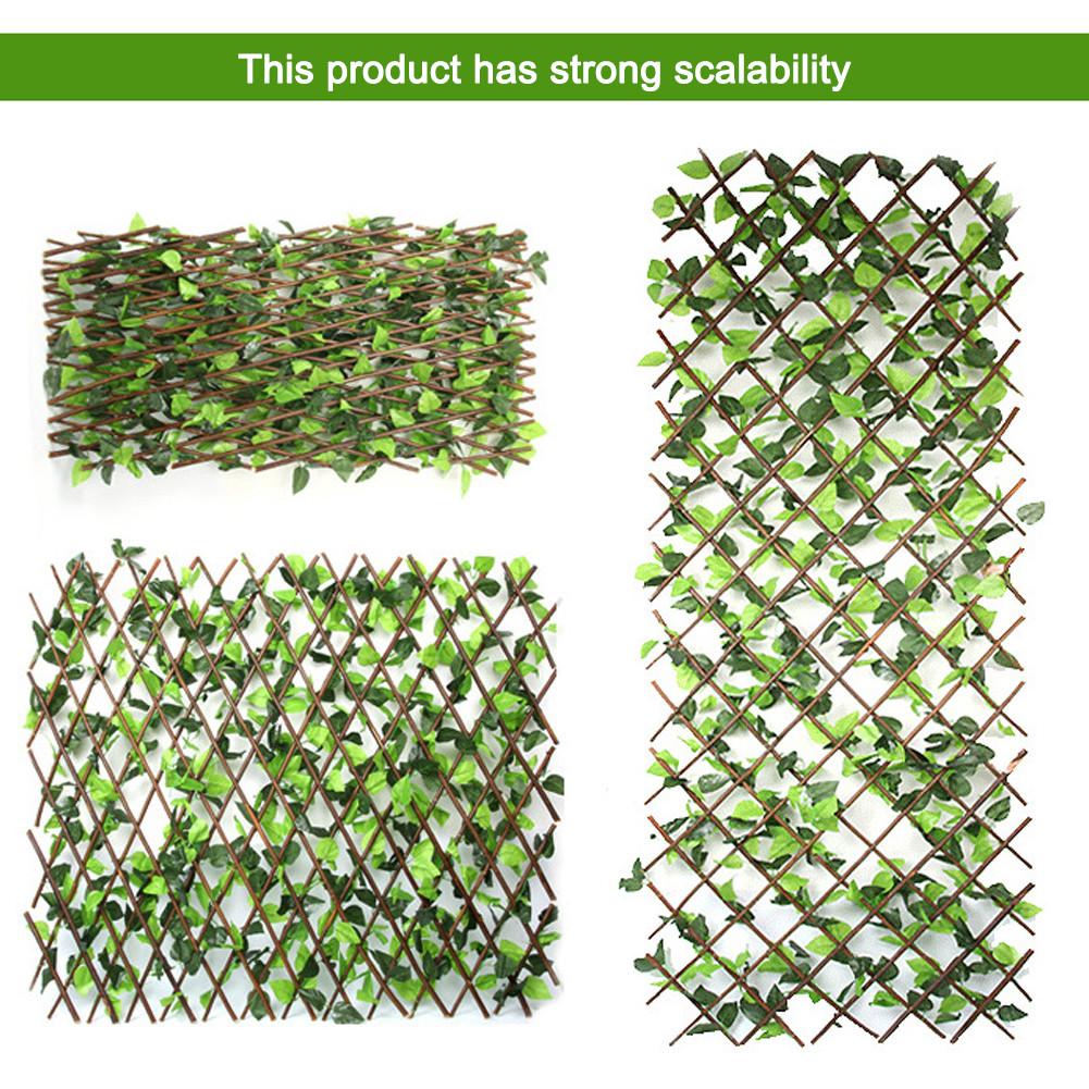 Garden Green Vine Fence Privacy Hedge Screen Telescopic Privacy Fence Suitable For Outdoor Indoor Garden Fence Backyard